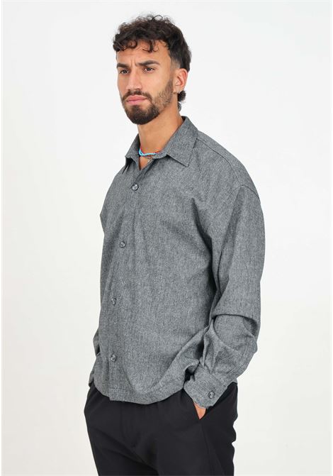 Camicia casual in tweed nero da uomo IM BRIAN | CA3096G